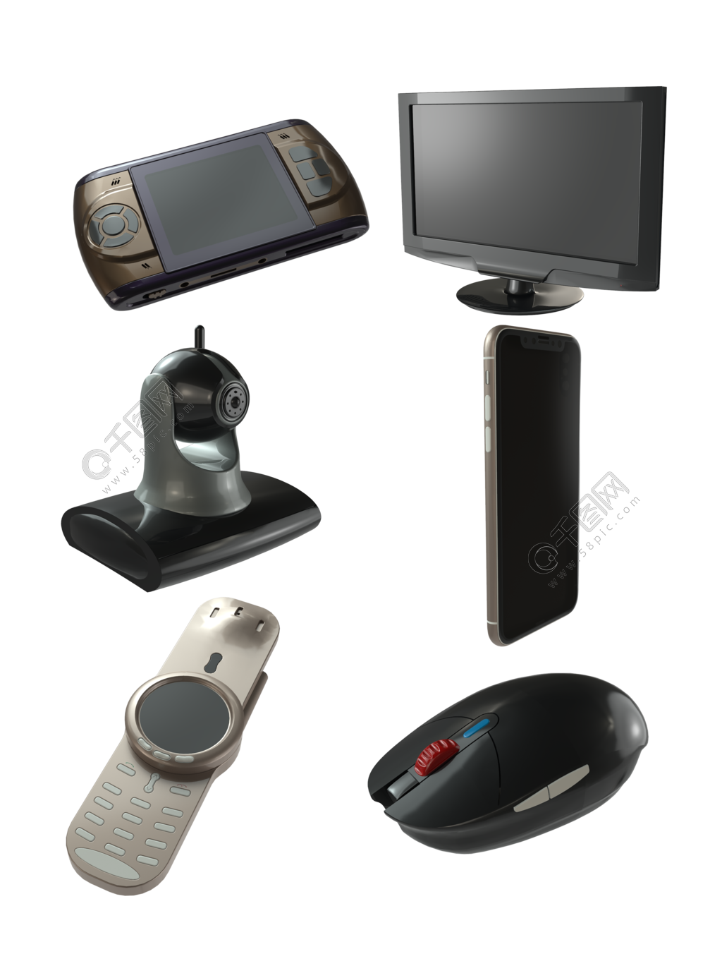 簡(jiǎn)約風(fēng)格電子產(chǎn)品及配件PNG模板免費(fèi)下載